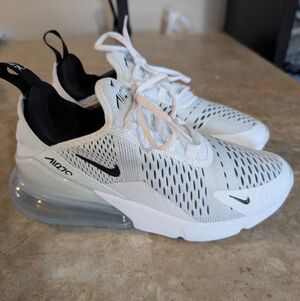 Nike Air Max 270 Classic 2022 White Black Running Shoes #AH6789-100 Women Size 8